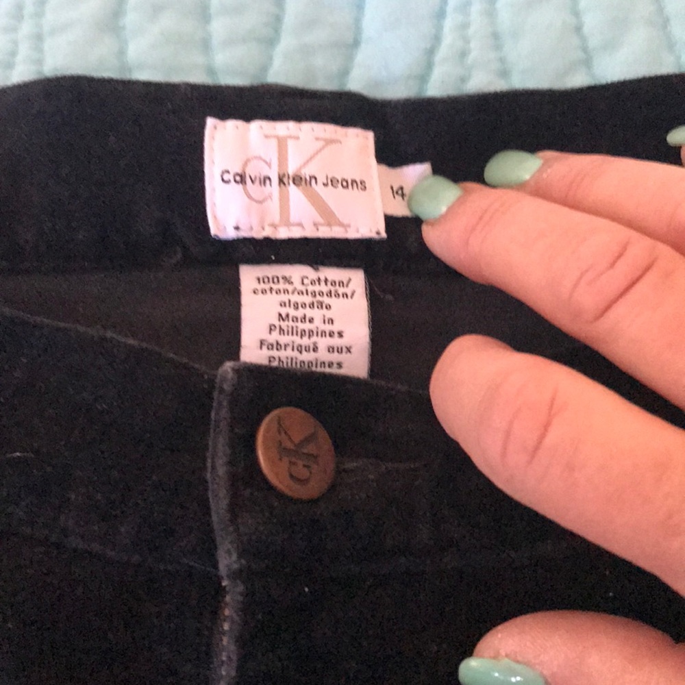 Black velour jeans